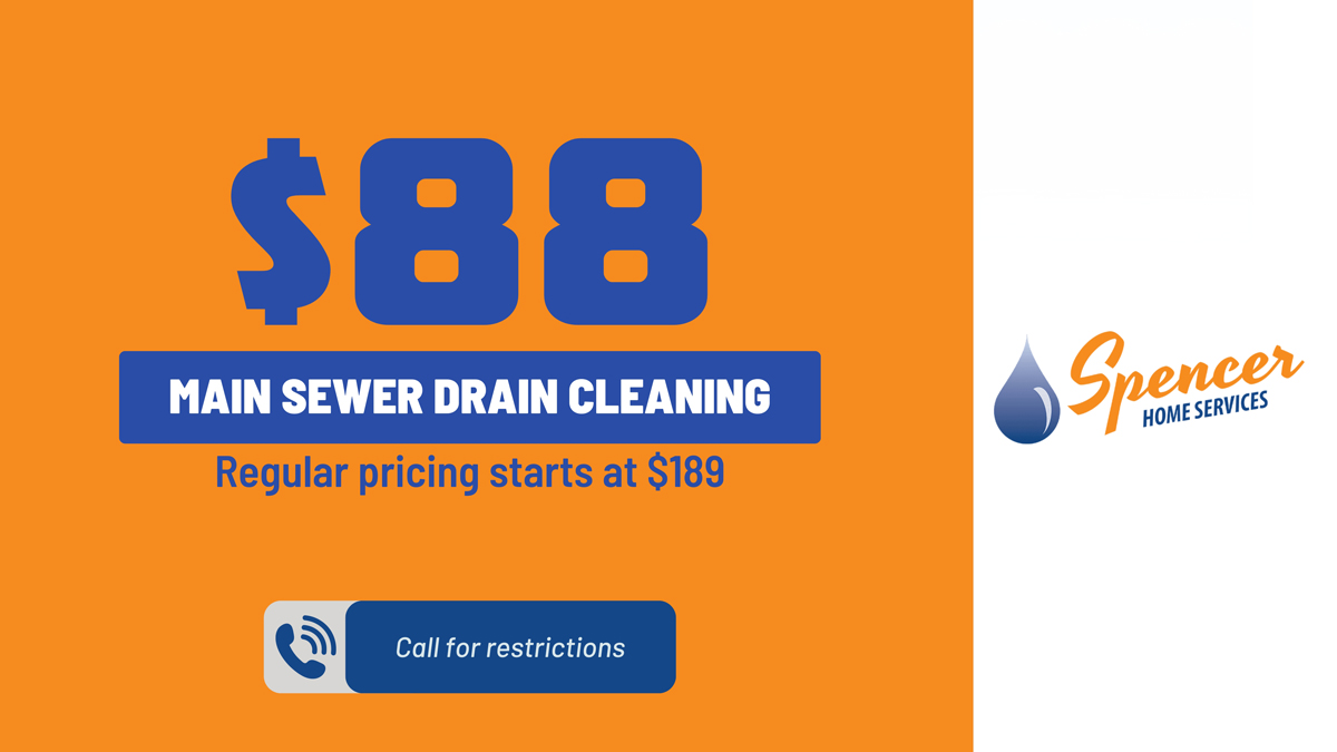 $88 Main Sewer Drain Cleaning