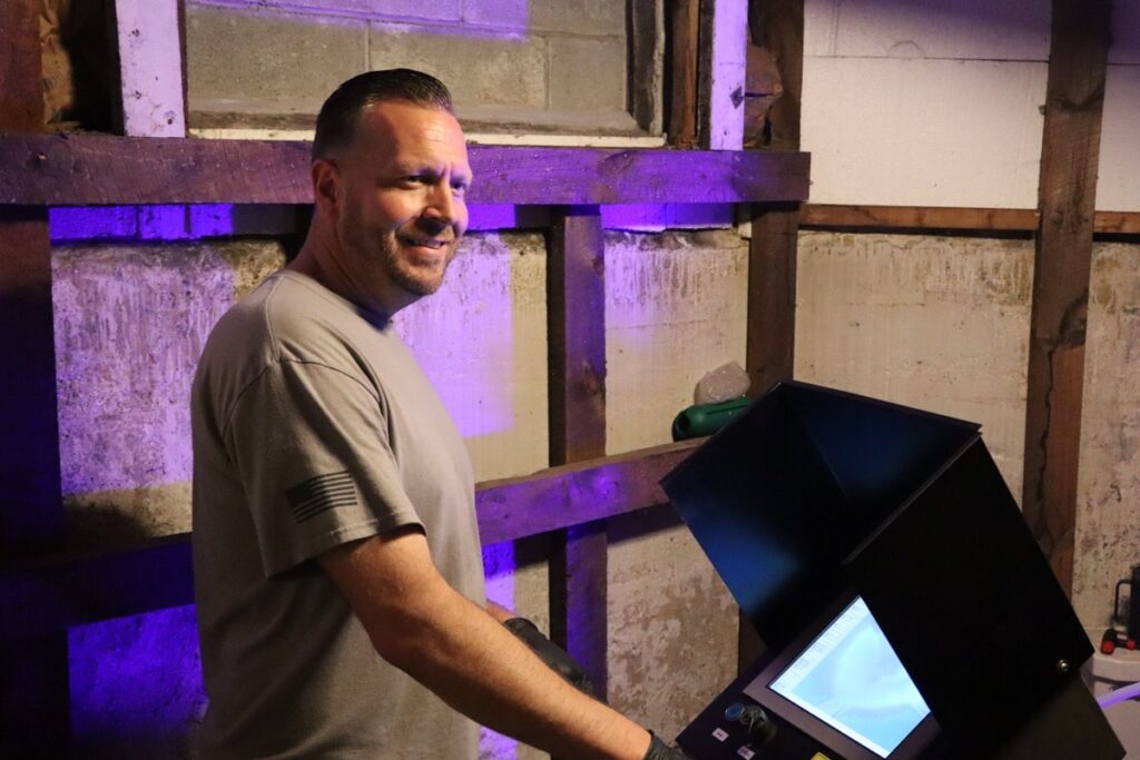 Spencer Home Services boiler technician at work
