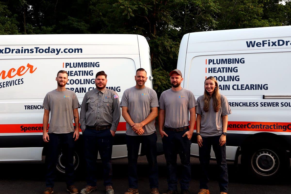 Spencer HVAC tech installing new furnace